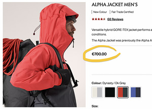 Jacket Goretex Arcteryx Aplha SL Hybrid (7 foto / 10)