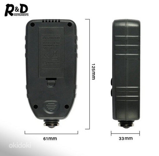 Толщиномер RD автомобильного покрытия 0-1500 мкм, FE/NFE (фото #2)