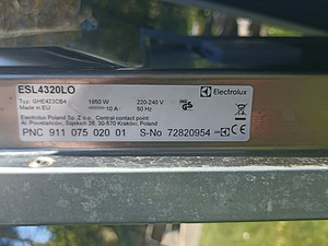 INTEGREERITAV NÕUDEPESUMASIN ELECTROLUX (2 foto / 4)