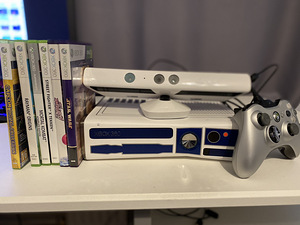 Xbox 360 + KINECT + 6 mängu (1 foto / 3)