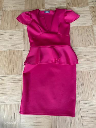 Шикарное розовое платье, размер S (фото #3)