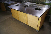 Шкаф для биоотходов Metos, материал дерево-нержавеющая сталь