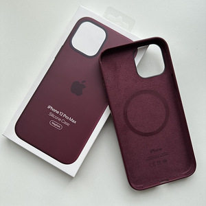 Apple iPhone 12 Pro Max MagSafe silikoonümbris Plum (2 foto / 3)