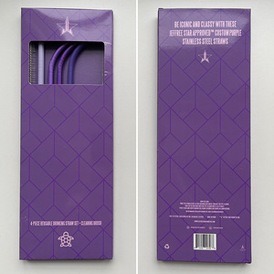 Jeffree Star Cosmetics Purple Metal Straws (5 foto / 5)