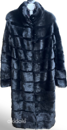 Шуба пальто норковое, натуральное, размер 42-46 (фото #1)