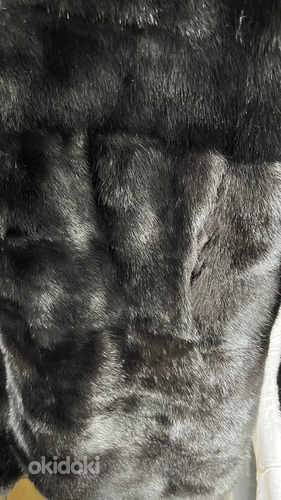 Naaritsa mantel, must, suurus 44-46, kapuutsiga (foto #9)