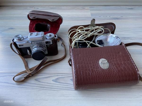 ENSV aegne fotoaparaat KIEV+valgustus mõlemad koos kotiga (foto #2)