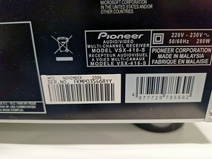 Ressiiver Pioneer VSX-416-S (3 foto / 3)