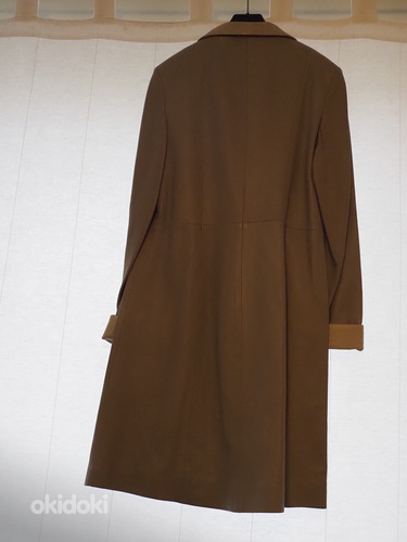 Naiste mantel ehtsast nahast helehalli värvi, suurus 36/38 (foto #2)