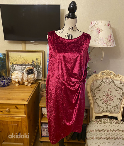 George платье, размер XL, UK 18, EUR 46,бархат, новое (фото #1)