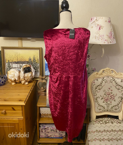 George платье, размер XL, UK 18, EUR 46,бархат, новое (фото #3)