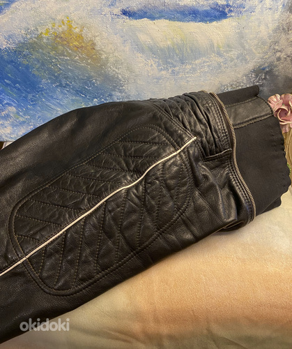 "OPTI" кожаные байкерские брюки, размер XS/S (фото #6)