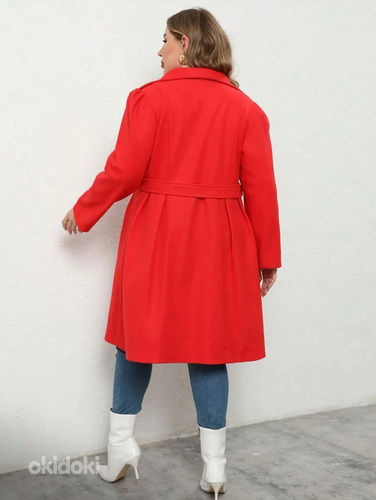 Красивое пальто к/с с поясом, размер 3XL (фото #3)