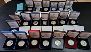 Euromeenemüntide komplekt 21 tk+hõbemark karbis (1 foto / 5)