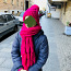 Ilus komplekt tüdrukule talveks müts +sall (foto #2)