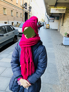 Ilus komplekt tüdrukule talveks müts +sall (2 foto / 2)