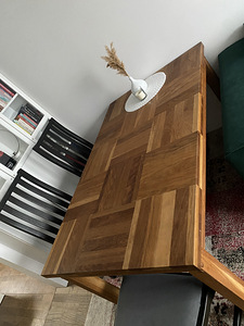 Tammest massiivne söögilaud 150x90cm (2 foto / 3)