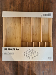 UUS IKEA söögiriistade/tarvikute alus, 52x50 cm, hele bambus (1 foto / 1)