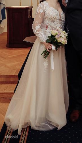 Свадебное платье, XS/S, на рост 160 см. (фото #3)
