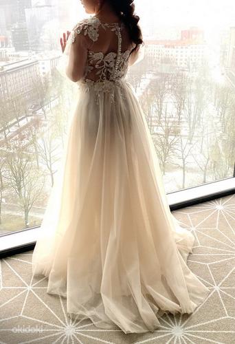 Свадебное платье, XS/S, на рост 160 см. (фото #1)