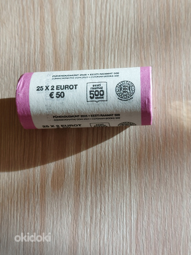 2 eurot 500 aastat Eesti raamatut. rull