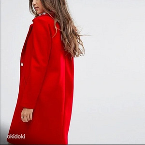 Vähe kantud, River Island punane kevad mantel UK10(M) (1 foto / 4)