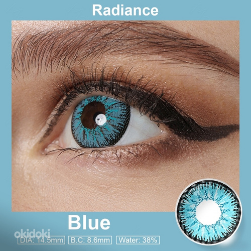 Голубые контактные линзы (фото #1)