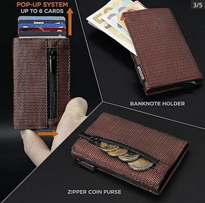 GUGGIARI Card Holder - Bank Card Holder with Coin Pocket (2 foto / 3)