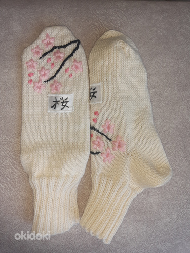 Вязаные носки в японском стиле, размер 38-39. (фото #1)