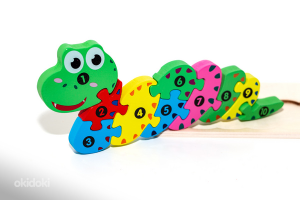 Деревянный детский 3D пазл змейка (фото #2)
