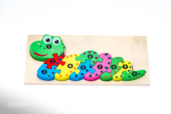 Деревянный детский 3D пазл змейка (фото #3)