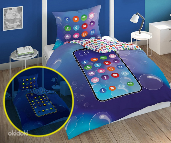 Pimedas helendava efektiga laste voodipesukomplektid (foto #7)