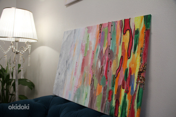 Psyho art *Mõtete valik* Maal sõnumiga iseendale.