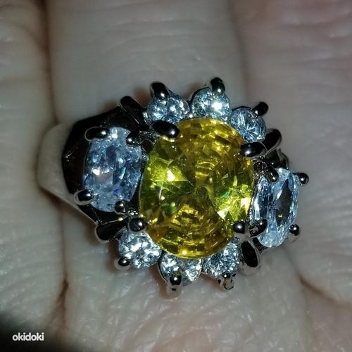 Swarovski kristallidega sõrmus kullatud uus (foto #1)