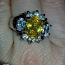 Swarovski kristallidega sõrmus kullatud uus (foto #2)