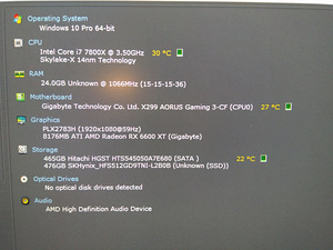 I7-7800X/X299/24 ГБ ОЗУ/NVMe 512 ГБ/жесткий диск 500 ГБ/RX 6 (2 фото из 10)