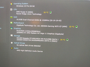 ITX Ryzen 5 2400G/A520I /16GB RAM/250GB SSD/1000GB HDD (2 foto / 8)