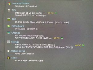Xeon E5-2640/X99/16GB RAM/NVMe 256GB/RTX A4000 16GB DDR6/ITX (2 foto / 10)