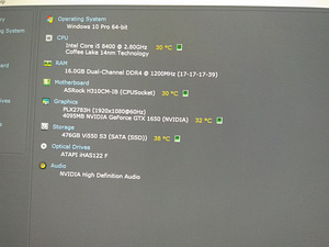 Intel I5-8400/H310/16GB RAM/SSD 512GB/GTX 1650 OC 4GB (2 foto / 9)