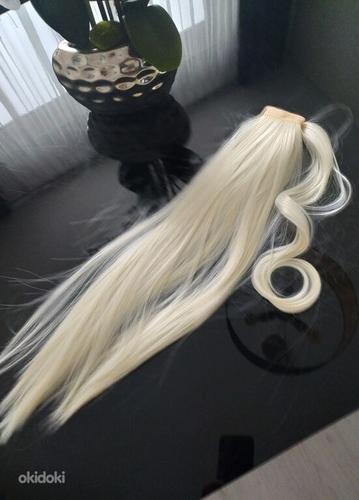 Blond Hobusesaba juuksepikendus pikkus 60 cm (foto #1)