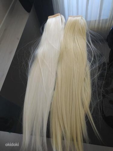 Blond Hobusesaba juuksepikendus pikkus 60 cm Värv: blond 102 (фото #5)