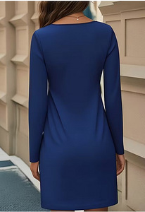 Naiste Elegantne Slim-Fit A-Line Kleit (3 foto / 3)