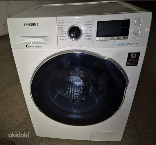 Pesumasin kuivatiga Samsung WD80J6400AW 8kg ja 6kg