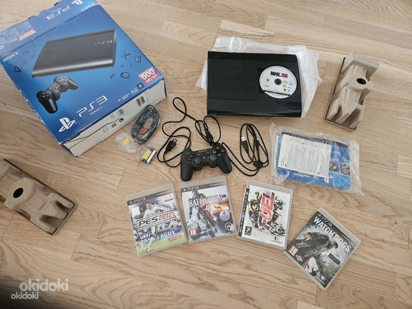 Sony Ps3 Super Slim 500GB Playstation 3 PS3 + 5 mängu
