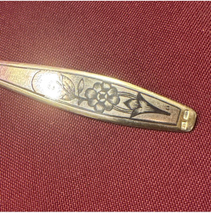 Чайная ложка изготовлена из серебра 875 пробы на Великоустюг (2 фото из 8)