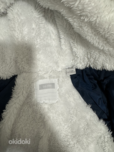 Детский зимний комбинезон с меховой подкладкой, размер 1-3 месяца (фото #8)