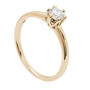 Kuld sõrmust, teemant 0,33ct