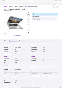 Lenovo Ideapad 14” i5-7200u varuosadeks (4 foto / 7)