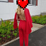 Ярко красный брючный костюм (фото #1)