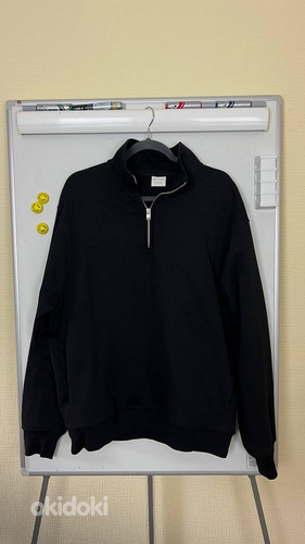 Zara Man Black Half-Zip Sweatshirt